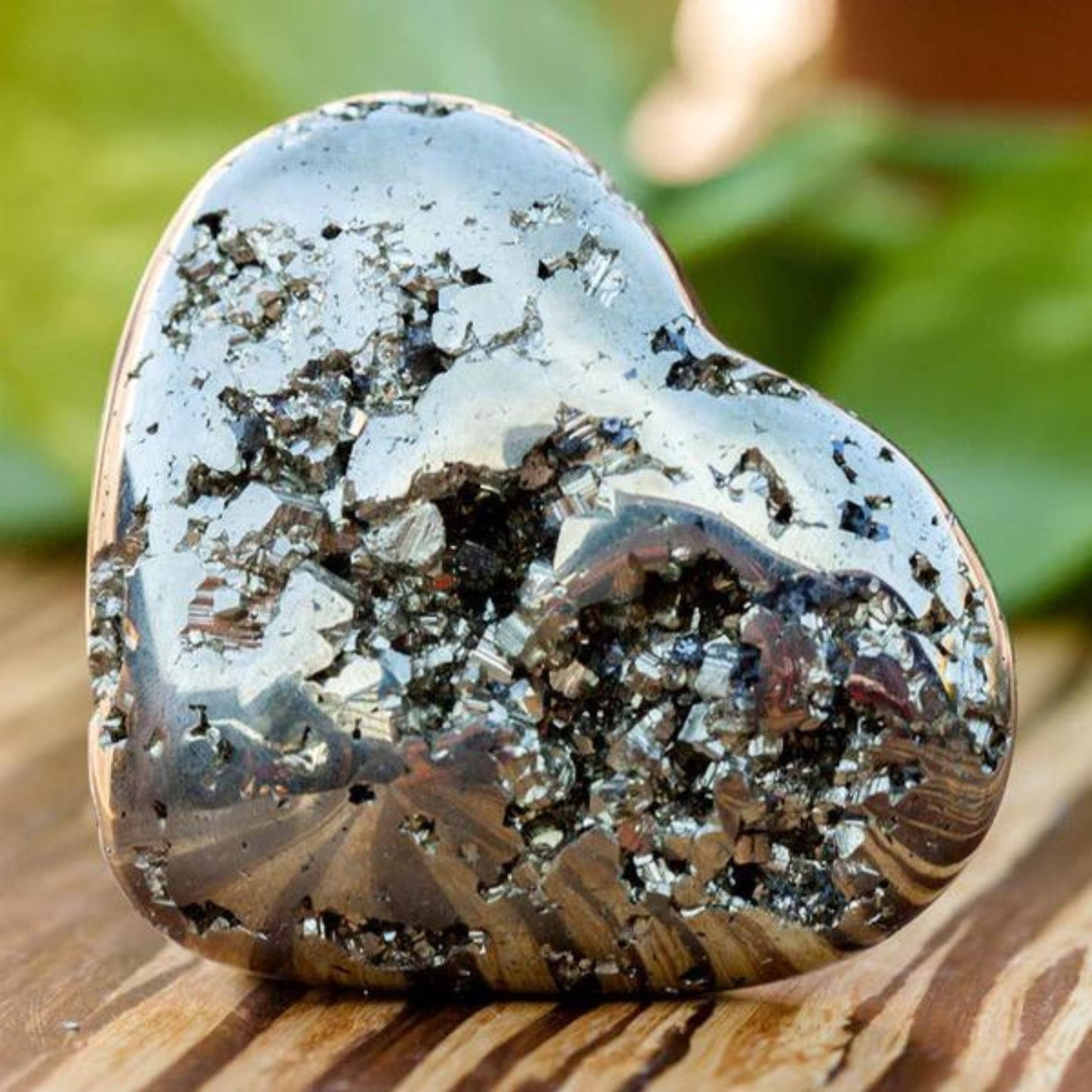 PYRITE HEART FOR ATTRACTING MONEY