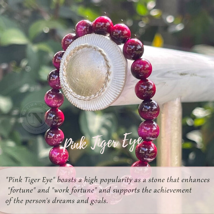 PINK TIGER EYE ENERGY BRACELET 8MM