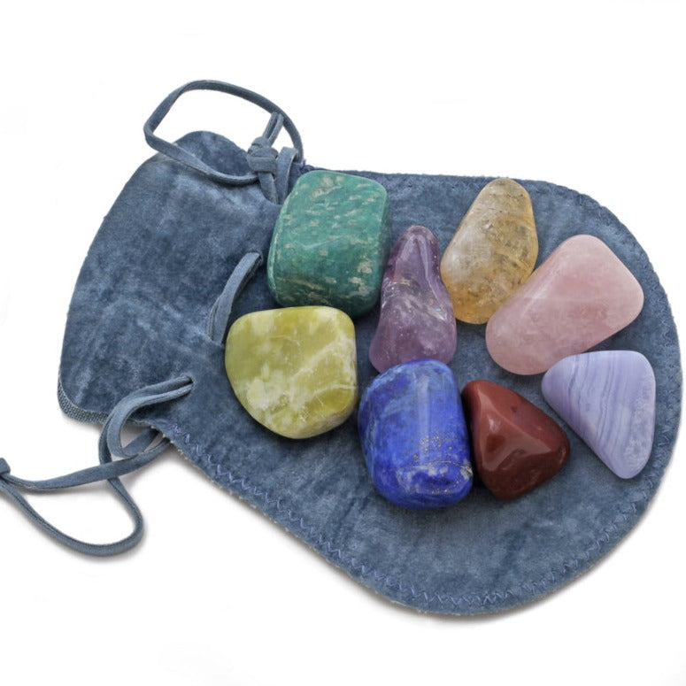 7 Chakra healing stones set