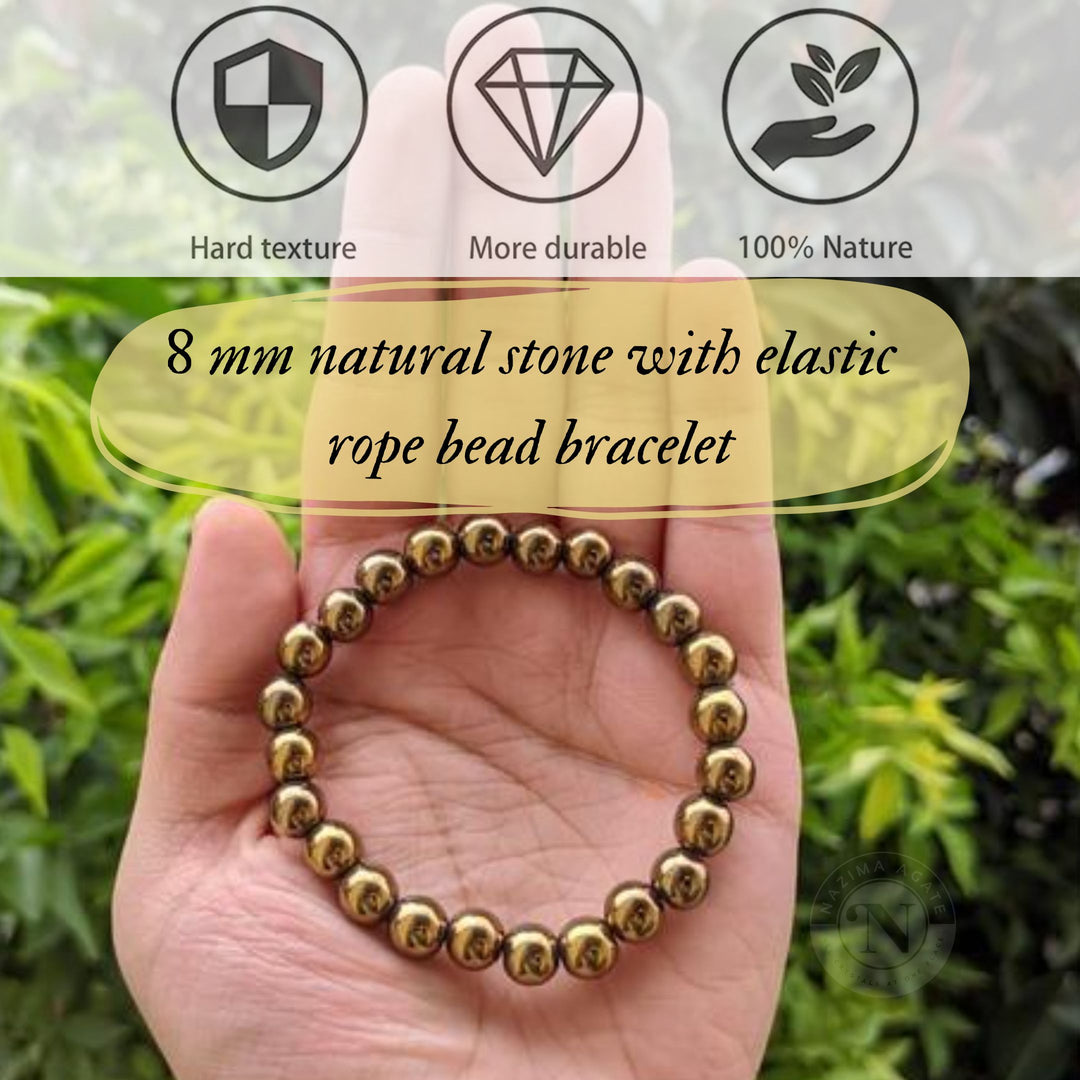 GOLDEN PYRITE ENERGY BRACELET 8MM