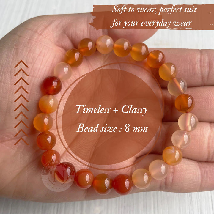 CARNELIAN ENERGY BRACELET 8MM