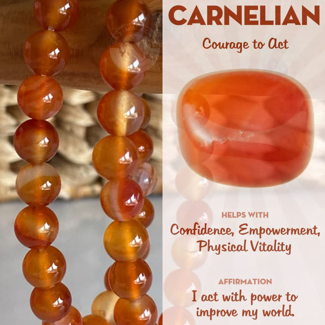 CARNELIAN ENERGY BRACELET 8MM