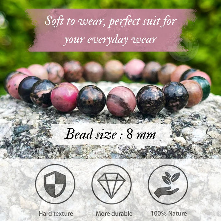 RHODONITE ENERGY BRACELET 8MM