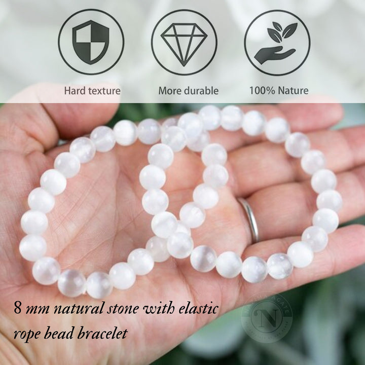 SELENITE MANMADE ENERGY BRACELET 8MM