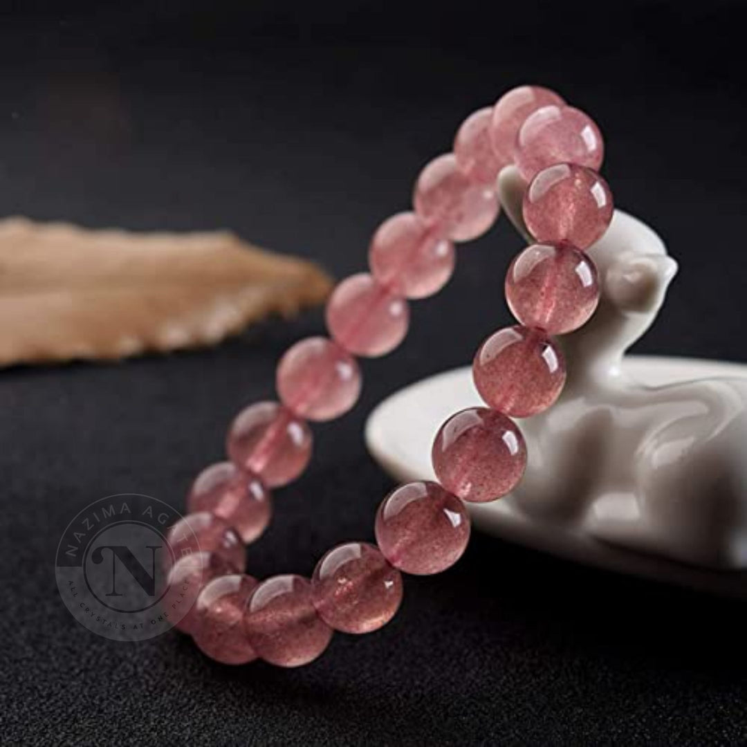 STRAWBERRY QUARTZ ENERGY BRACELET 8MM