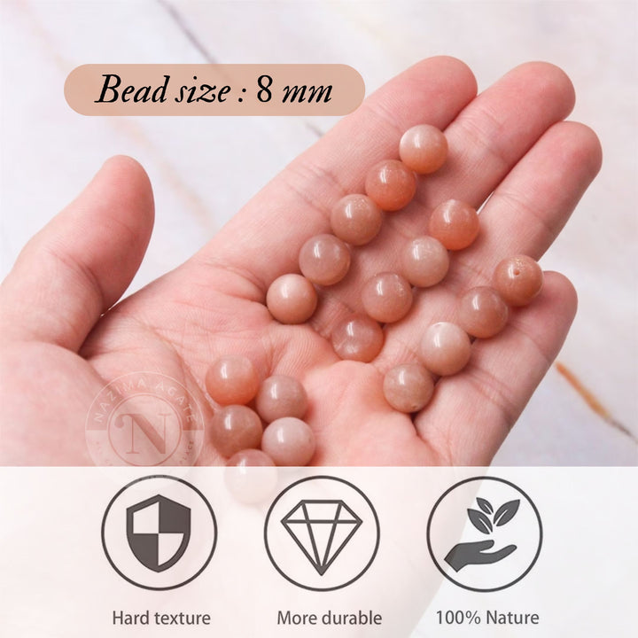 SUNSTONE LOOSE BEADS 8MM