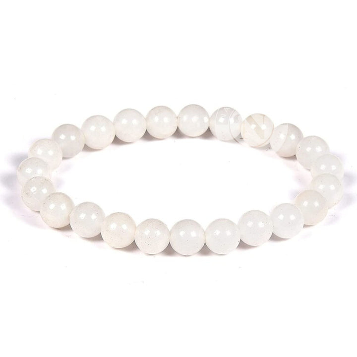 WHITE MOONSTONE ENERGY BRACELET 8MM