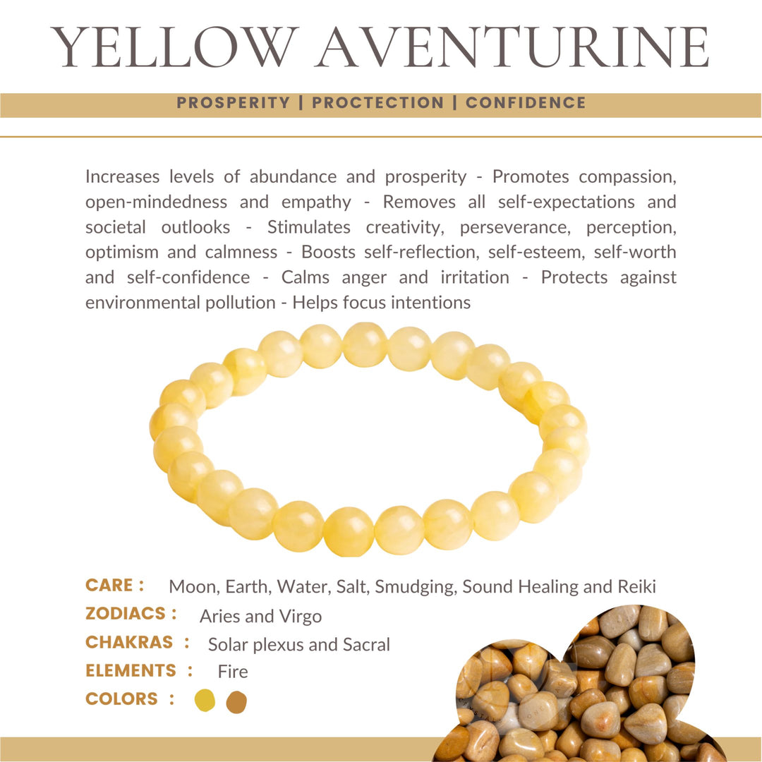 YELLOW AVENTURINE ENERGY BRACELET 8MM