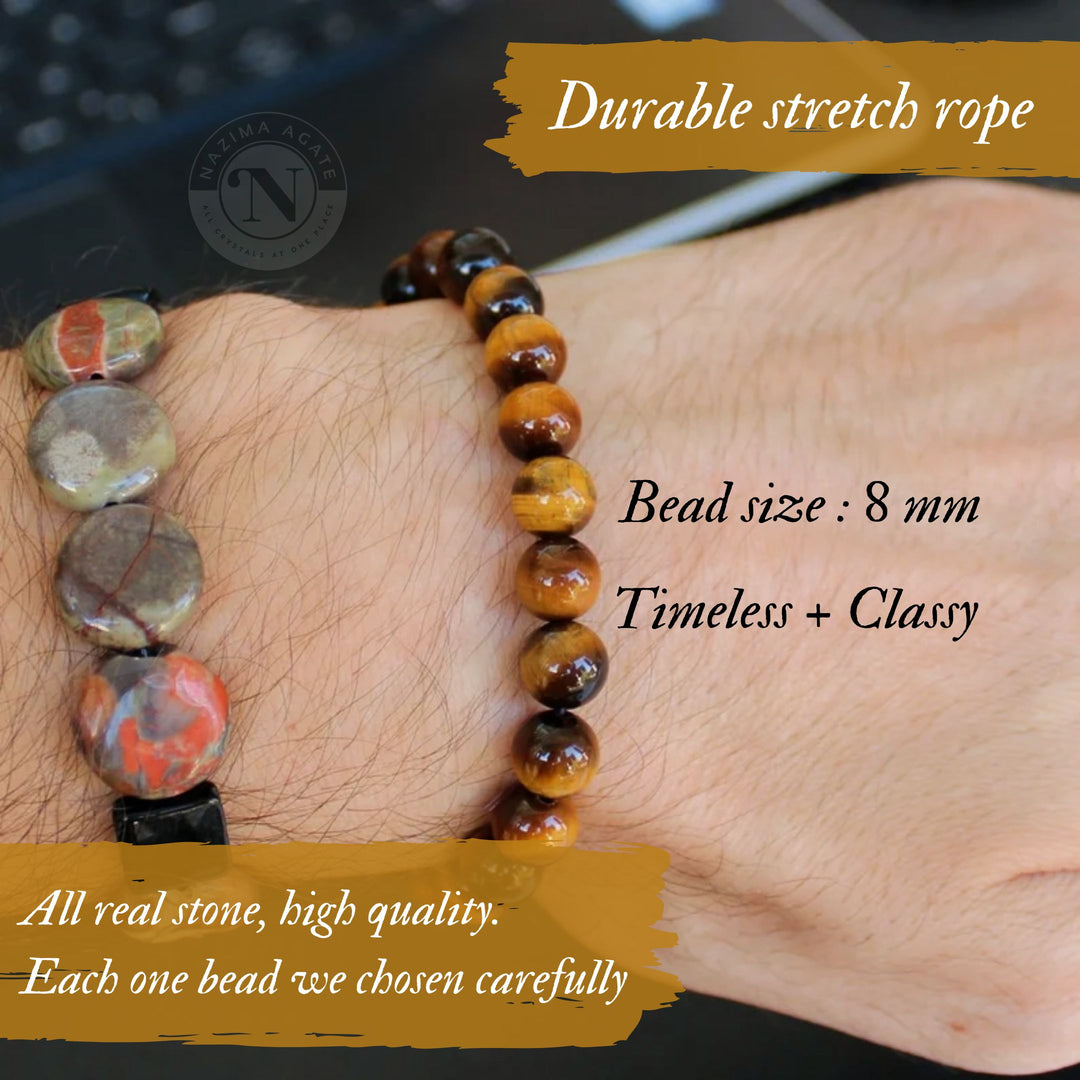 YELLOW TIGER EYE ENERGY BRACELET 8MM