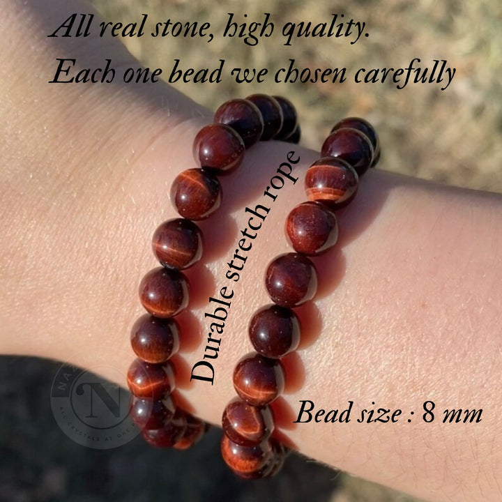 RED TIGER EYE ENERGY BRACELET 8MM